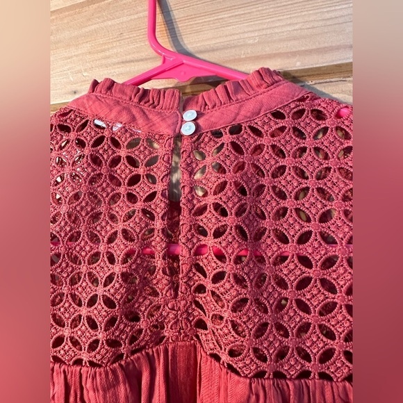 Gap Rust Color Top W/Cutout Detail Regencycore Edwardian Feminine Size Medium - Picture 6 of 10